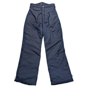 Obermeyer Vintage "Warm Up"  Full Side Dual Zipper Legs Snow/Ski Pants Navy
